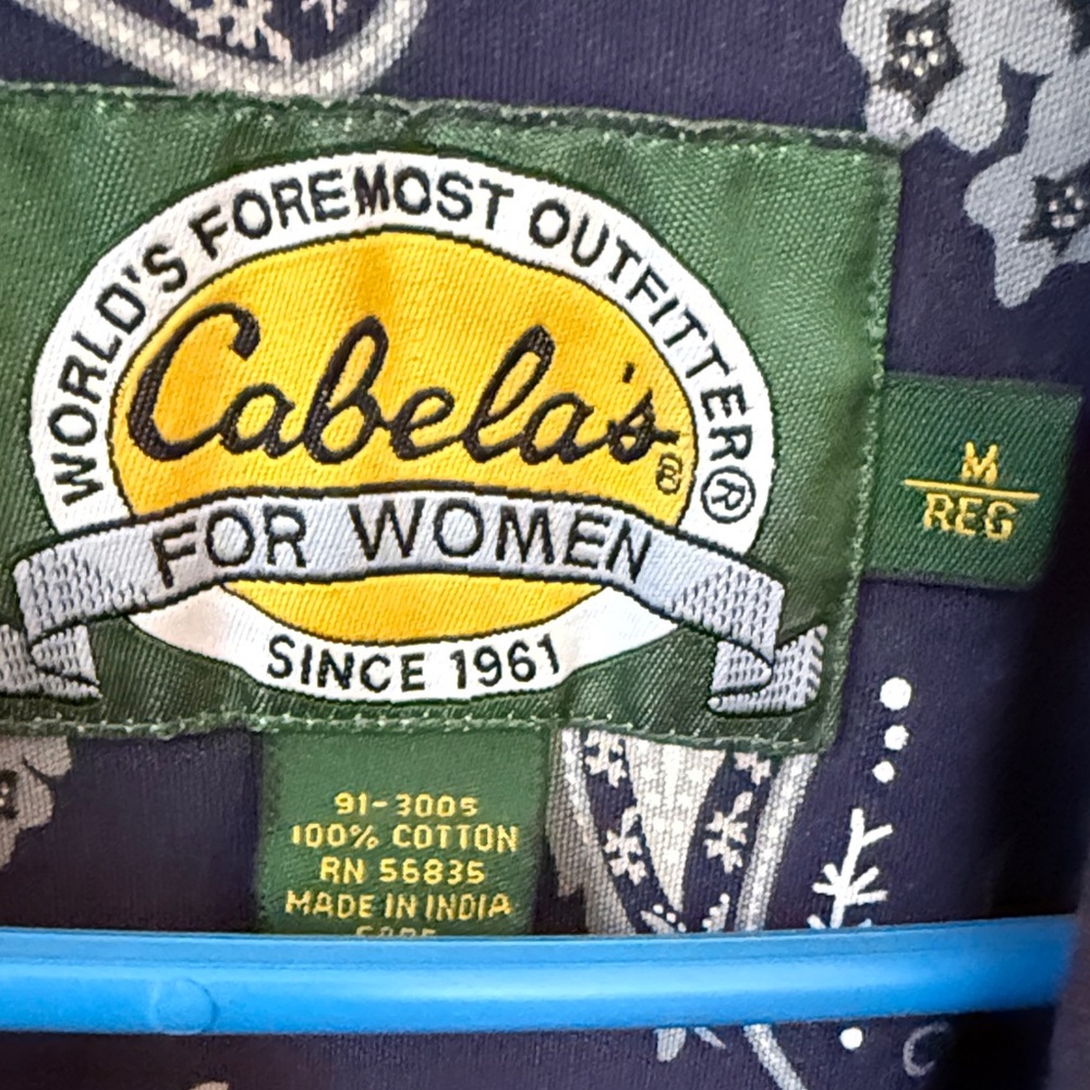 Cabela's Navy Paisley Denim Jacket - Picture 2 of 2